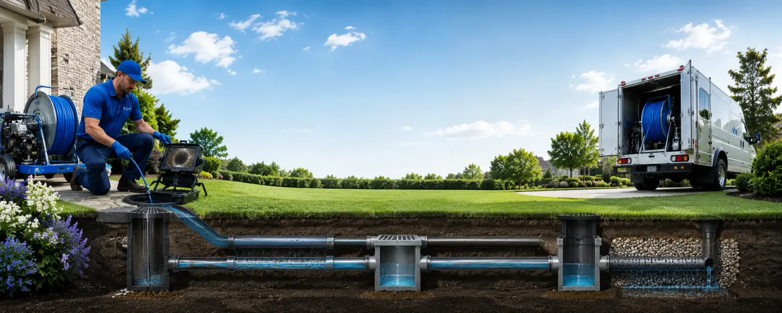 Outdoor drain cleaning information for Pollock, LA